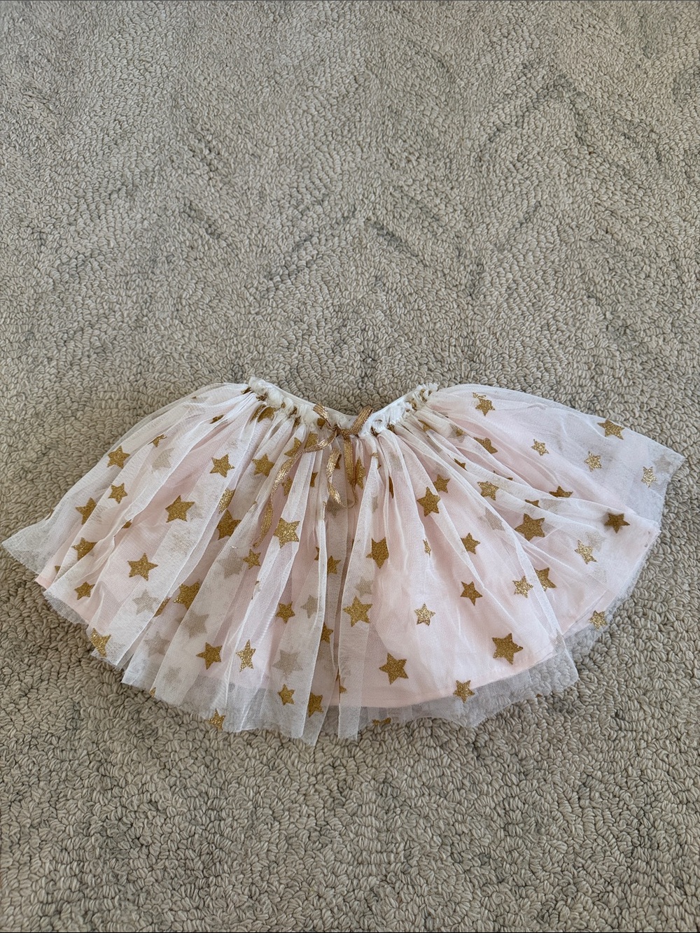 POPATU Tulle Star-Print Skirt with Gold Stars